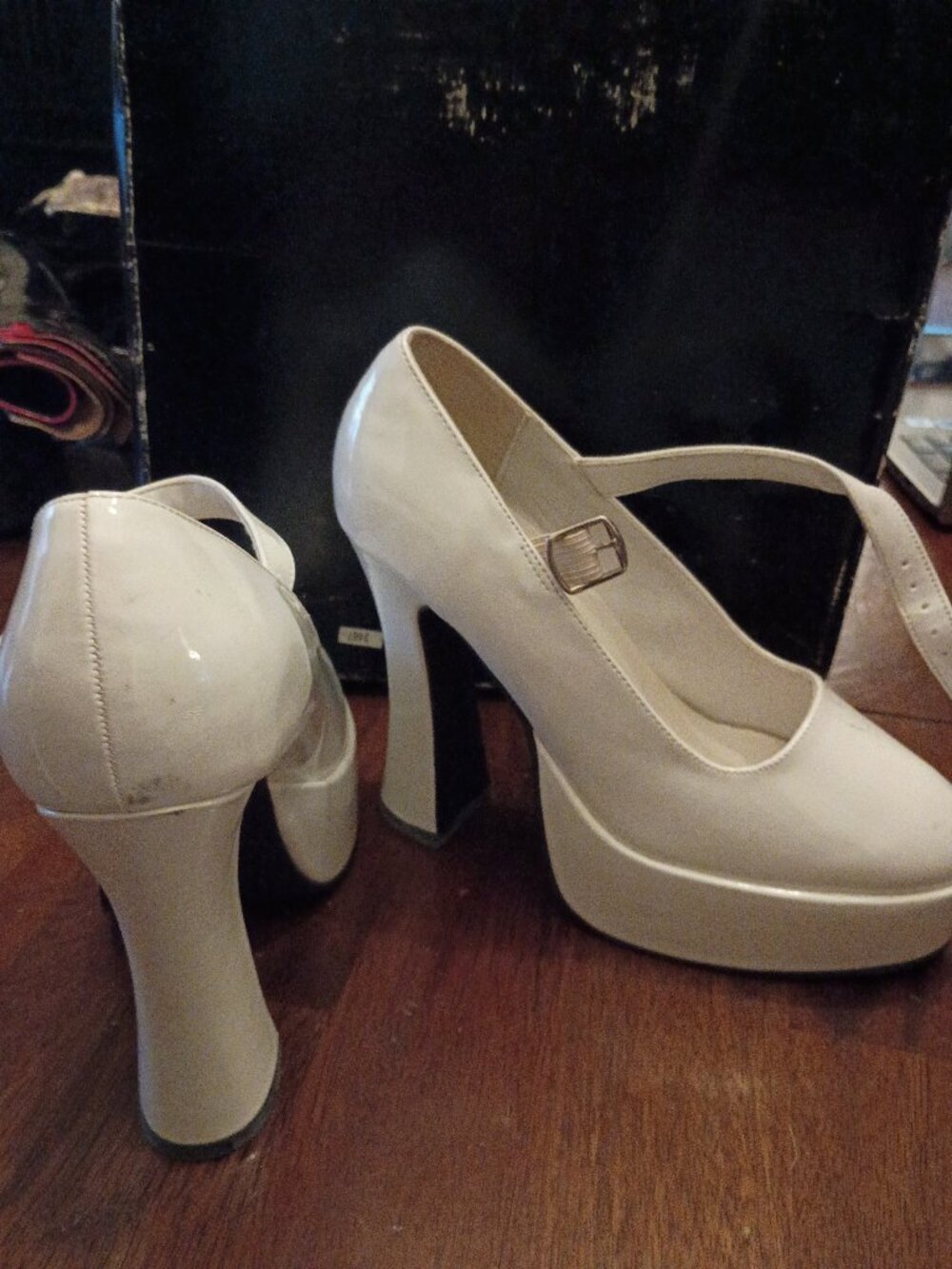 Ellie Patent Leather Costume Platform Pumps.